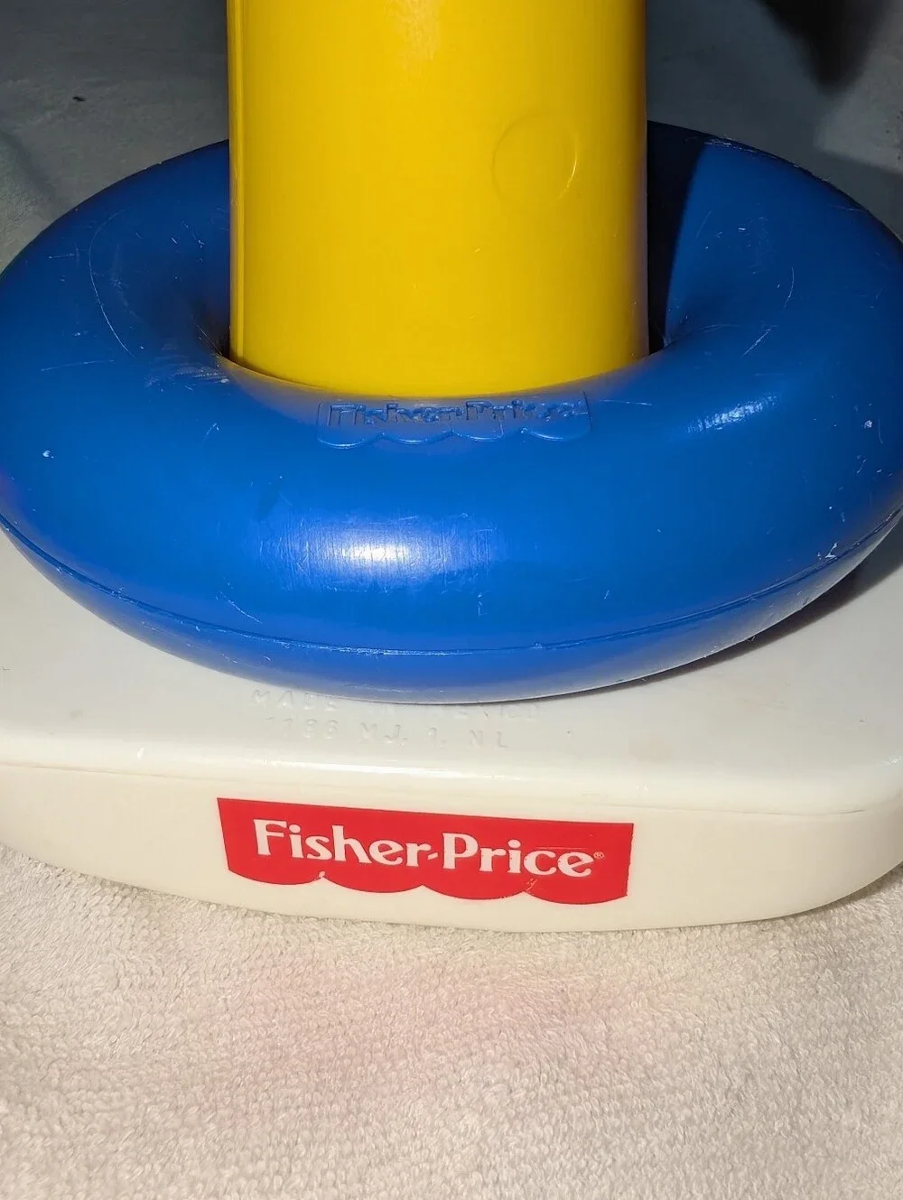 Vintage Fisher-Price Rock-a-Stack Ring Stacking & Rocking Baby Toy 2004 Mattel